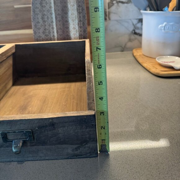 Rustic Wooden Caddy – Farmhouse Organization & Decorative Catch-All - Picture 12 of 15